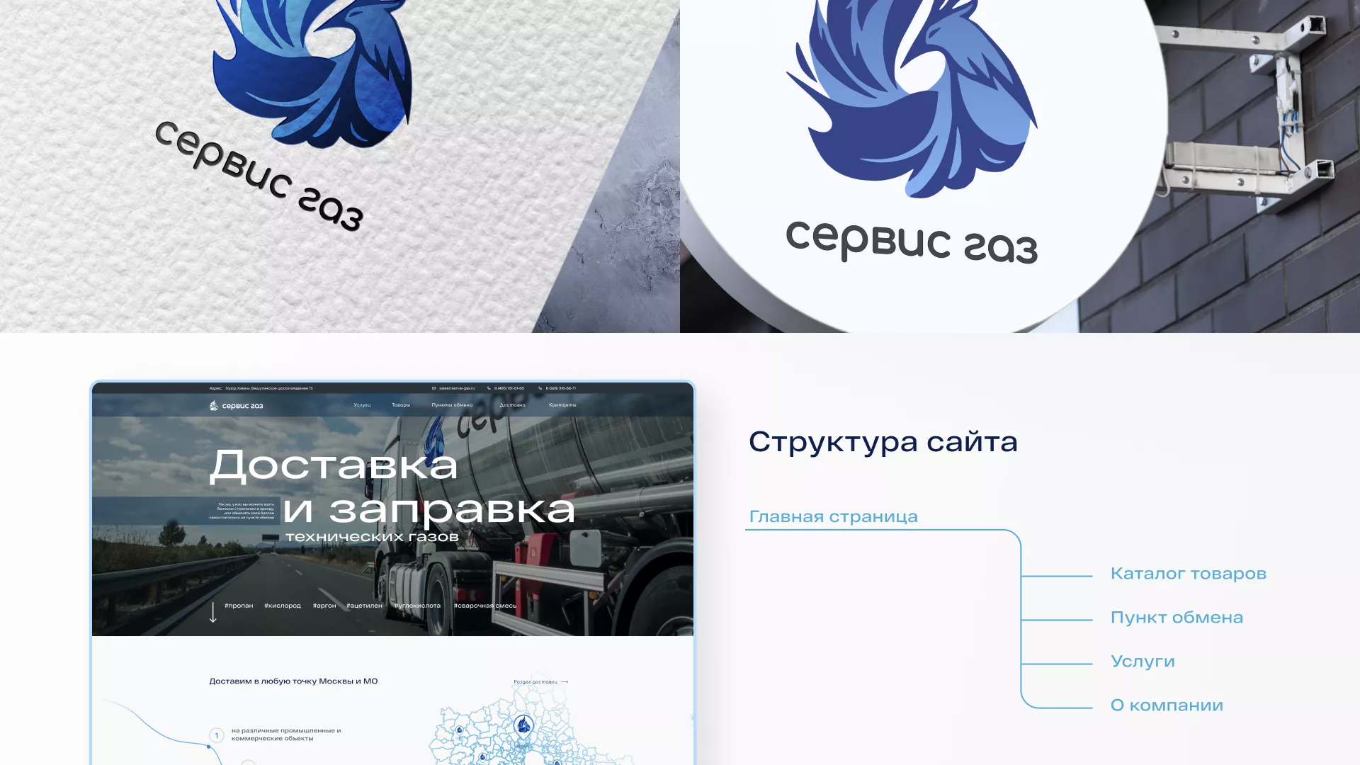 Создание сайта компании «Сервис газ» в Губкине